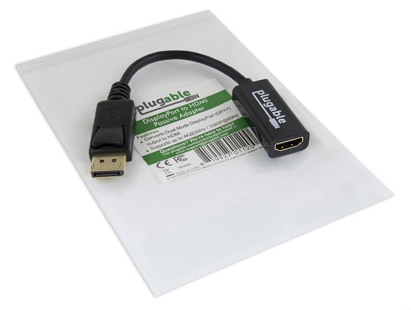 Plugable Passive DisplayPort to HDMI Adapter, Driverless, Compatible with Windows and Linux Systems and Displays up to 4K UHD 3840x2160@30Hz - Image 3